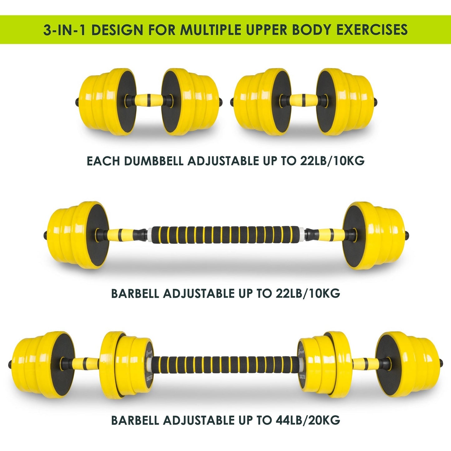 Adjustable Dumbbell and Barbell Set
