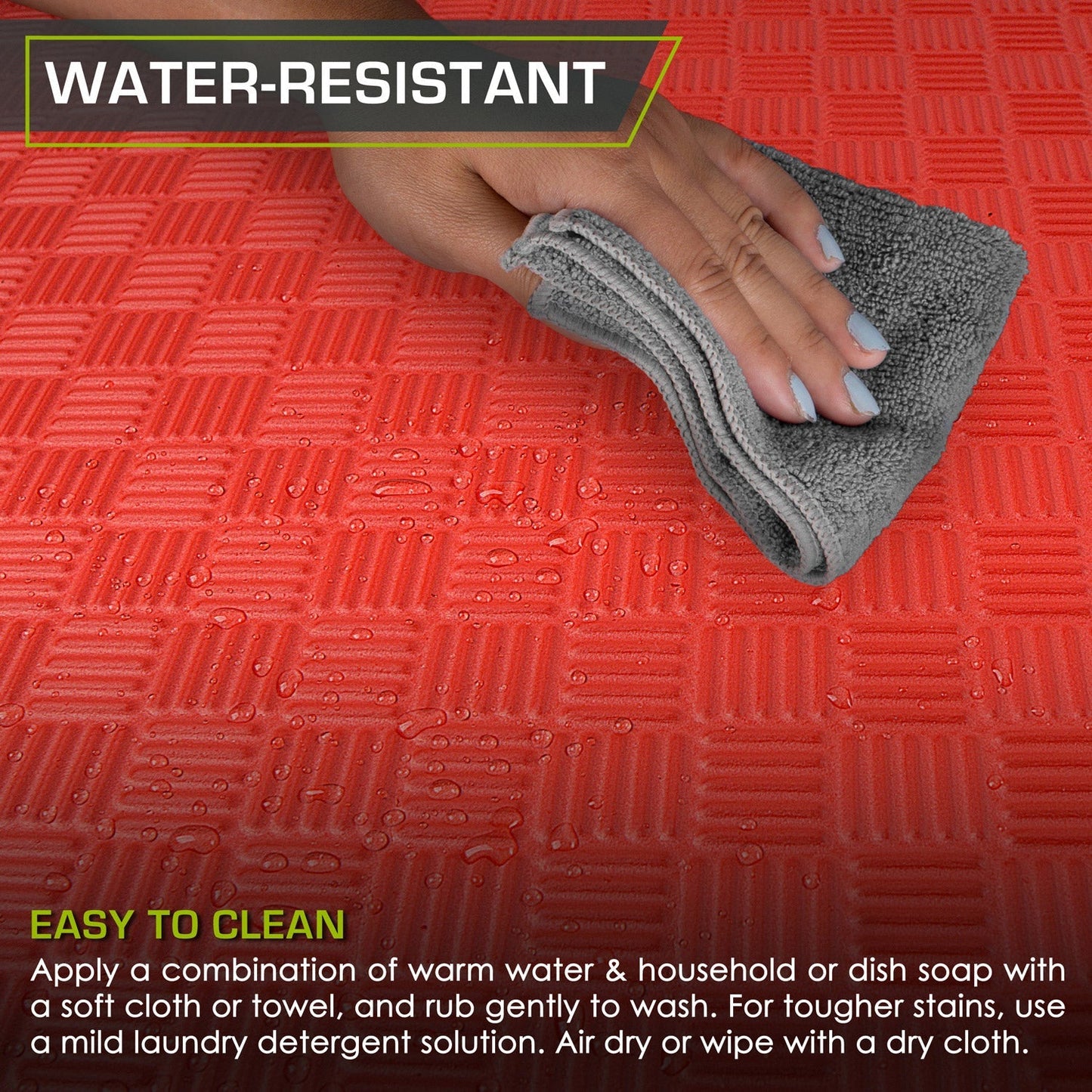 Checkered Exercise Puzzle Mat 1/2-in