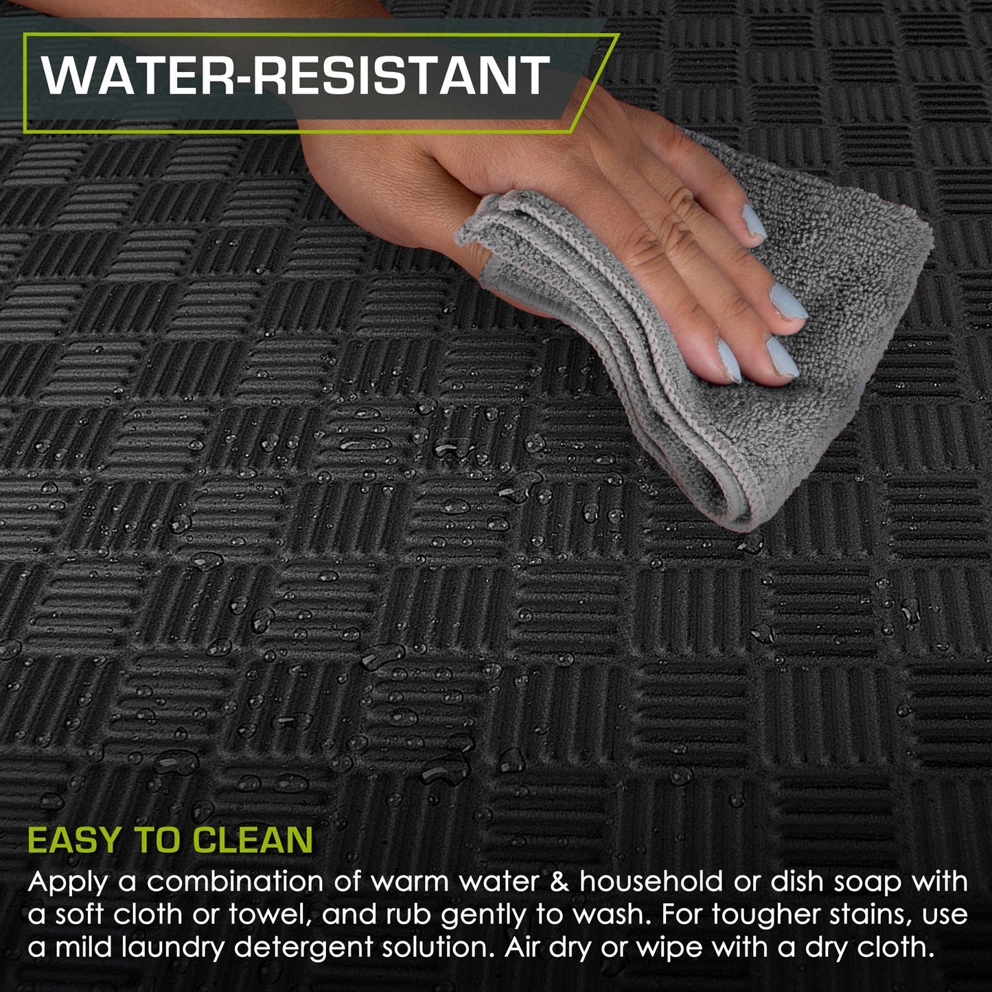 Checkered Exercise Puzzle Mat 1-in
