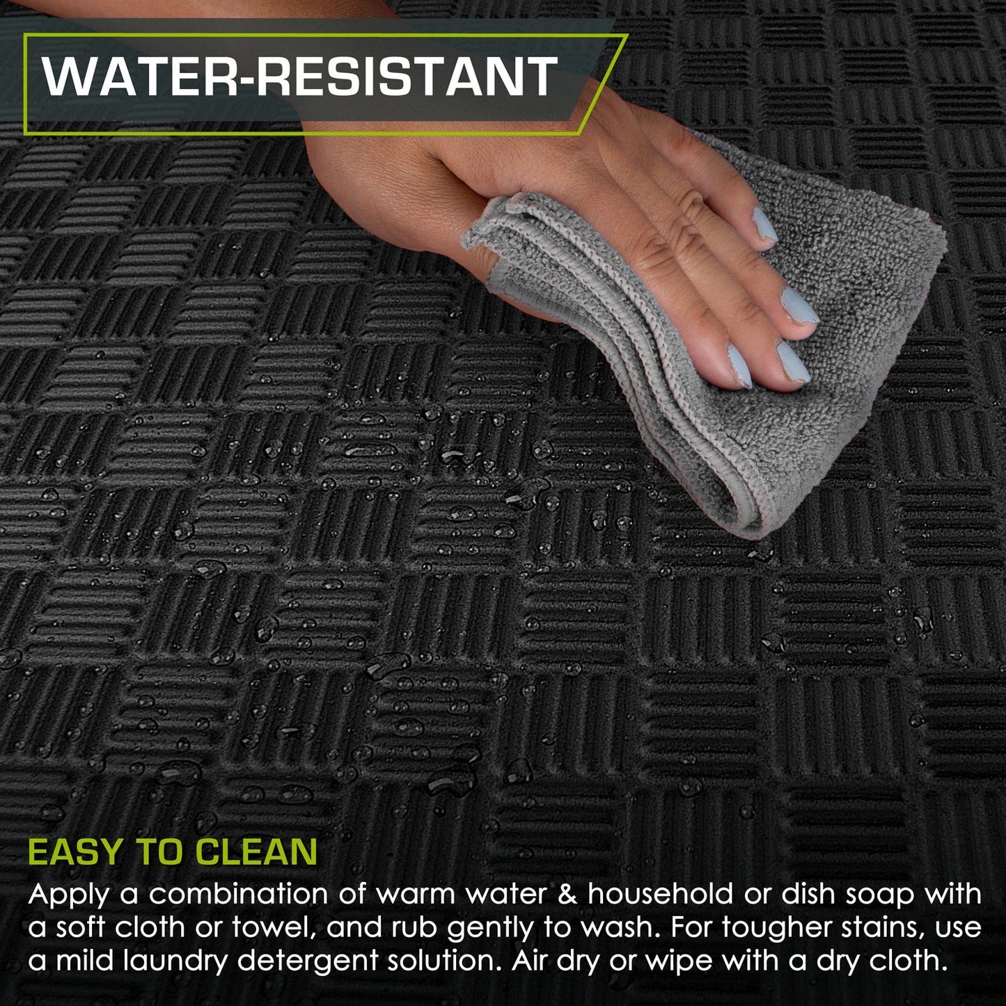 Checkered Exercise Puzzle Mat 12 x 12 x 1/2-in