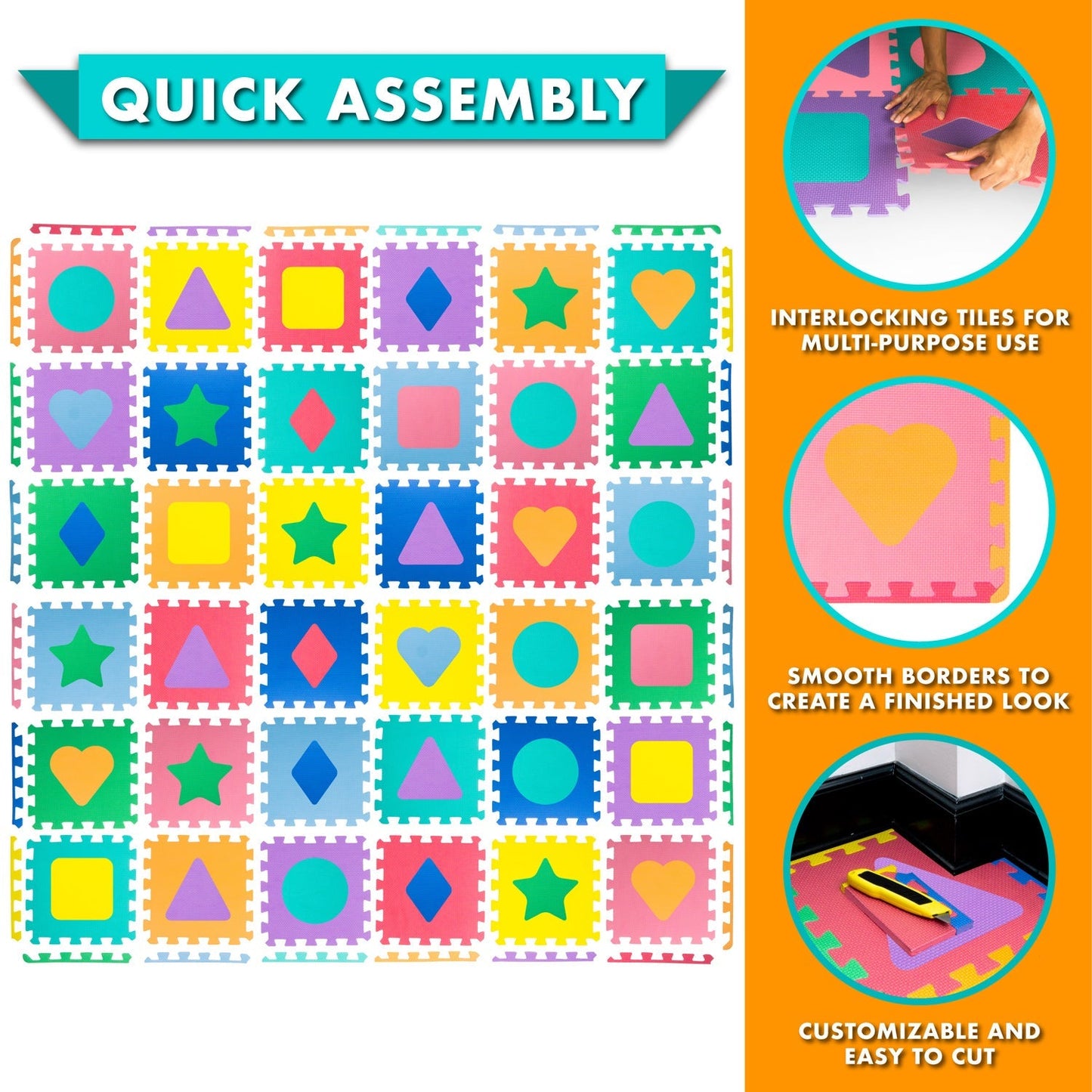Kids Shapes & Colors Play Mat