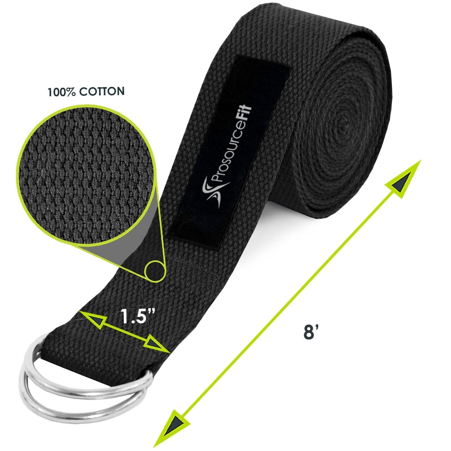 Metal D-Ring Yoga Strap