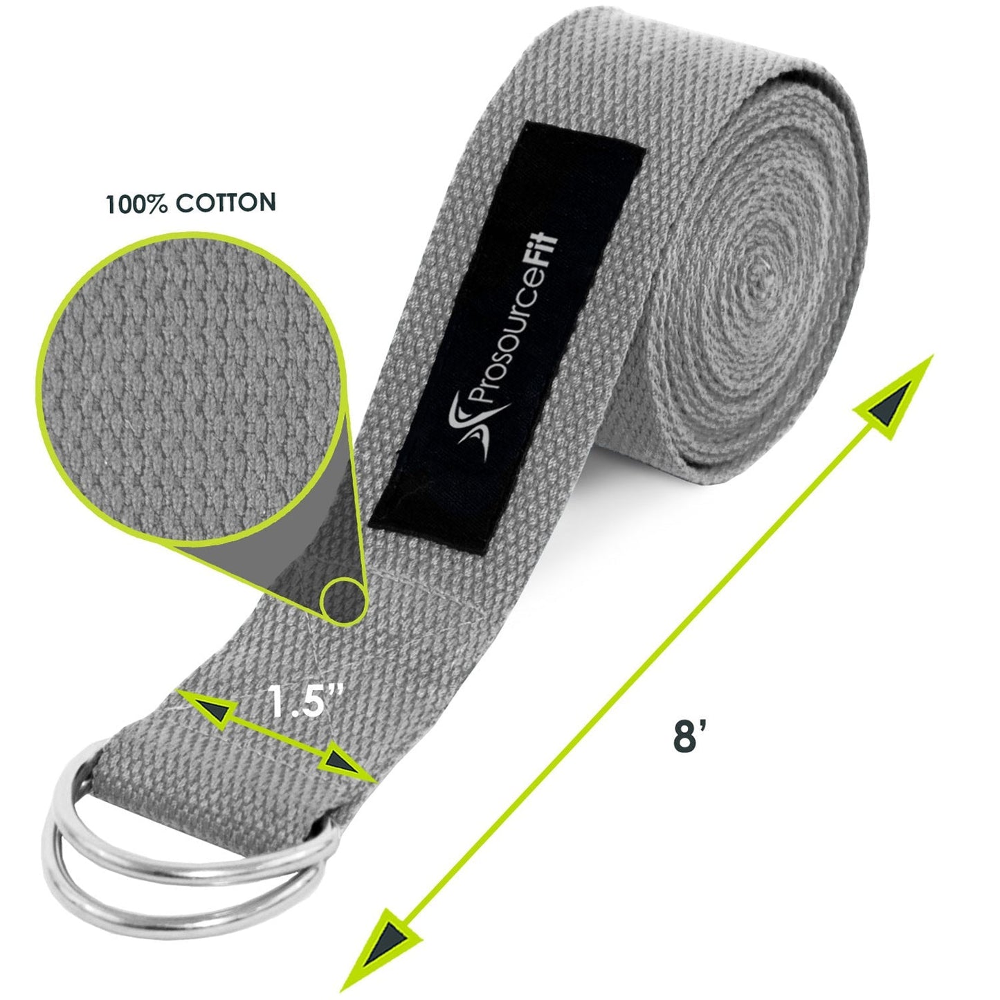 Metal D-Ring Yoga Strap