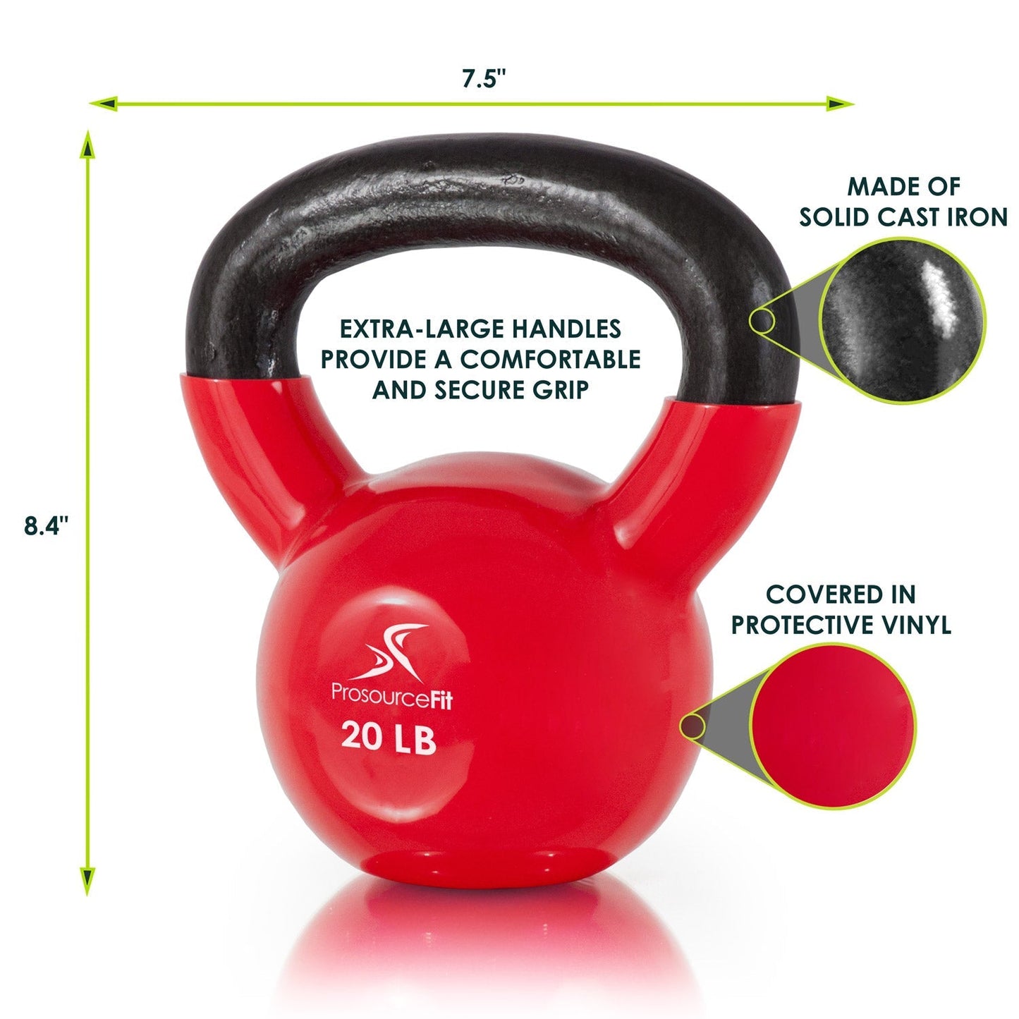 Vinyl Coated Cast Iron Kettlebells