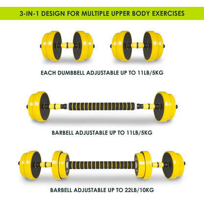 Adjustable Dumbbell and Barbell Set