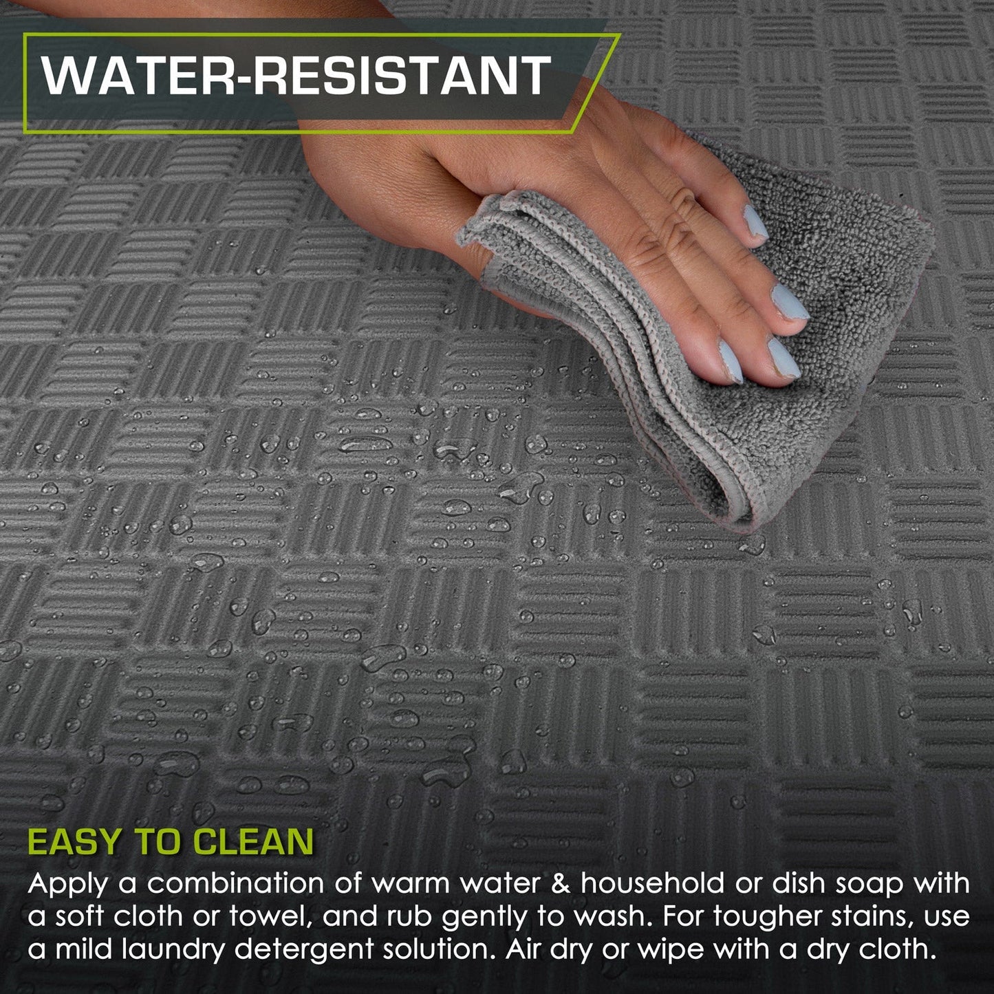 Checkered Exercise Puzzle Mat 1/2-in