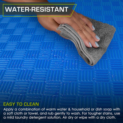 Checkered Exercise Puzzle Mat 1-in