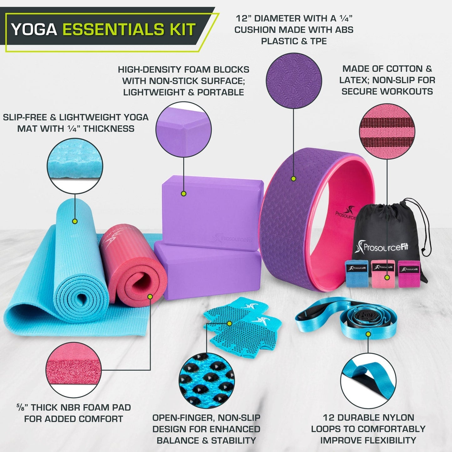 7-Piece Yoga Starter Set