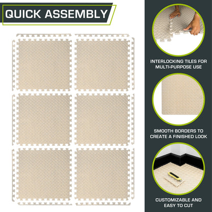 Diamond Plate Exercise Puzzle Mat 1/2-in