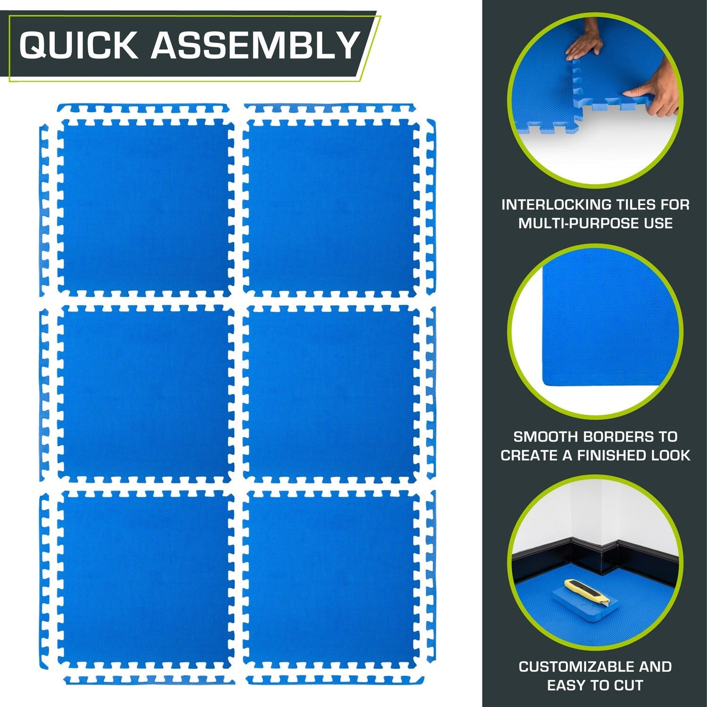 Weaved Pattern Exercise Puzzle Mat 1-in