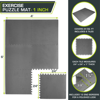 Weaved Pattern Exercise Puzzle Mat 1-in
