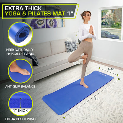 Extra Thick Yoga and Pilates Mat