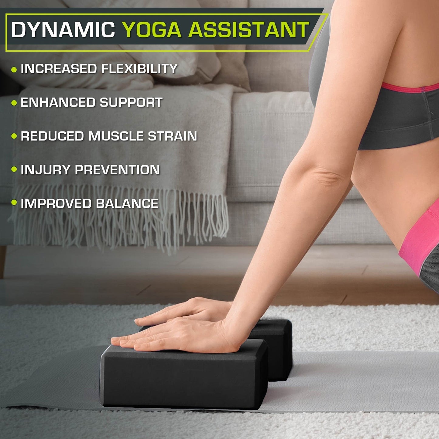 Set of 2 Foam Yoga Blocks
