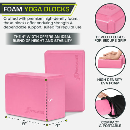 Set of 2 Foam Yoga Blocks