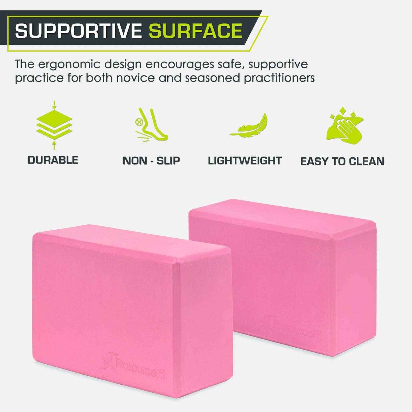 Set of 2 Foam Yoga Blocks