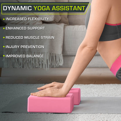 Set of 2 Foam Yoga Blocks