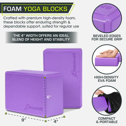 Set of 2 Foam Yoga Blocks