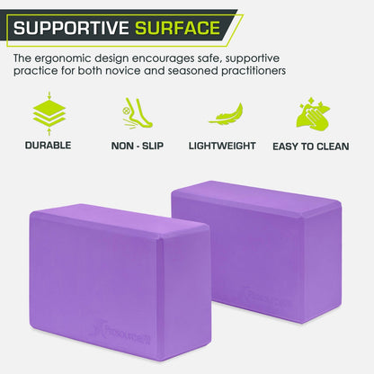 Set of 2 Foam Yoga Blocks
