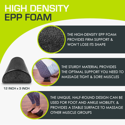 High Density Half-Round Foam Roller