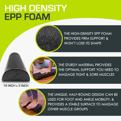 High Density Half-Round Foam Roller