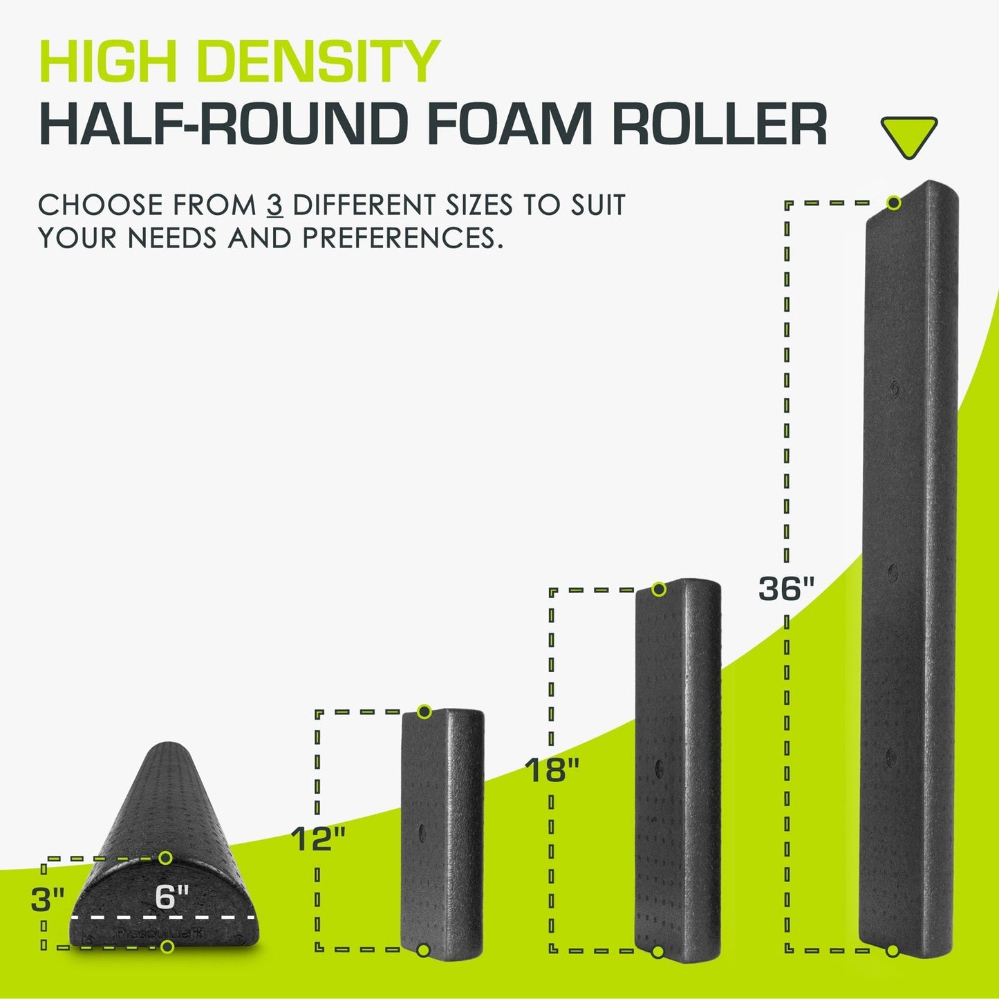 High Density Half-Round Foam Roller