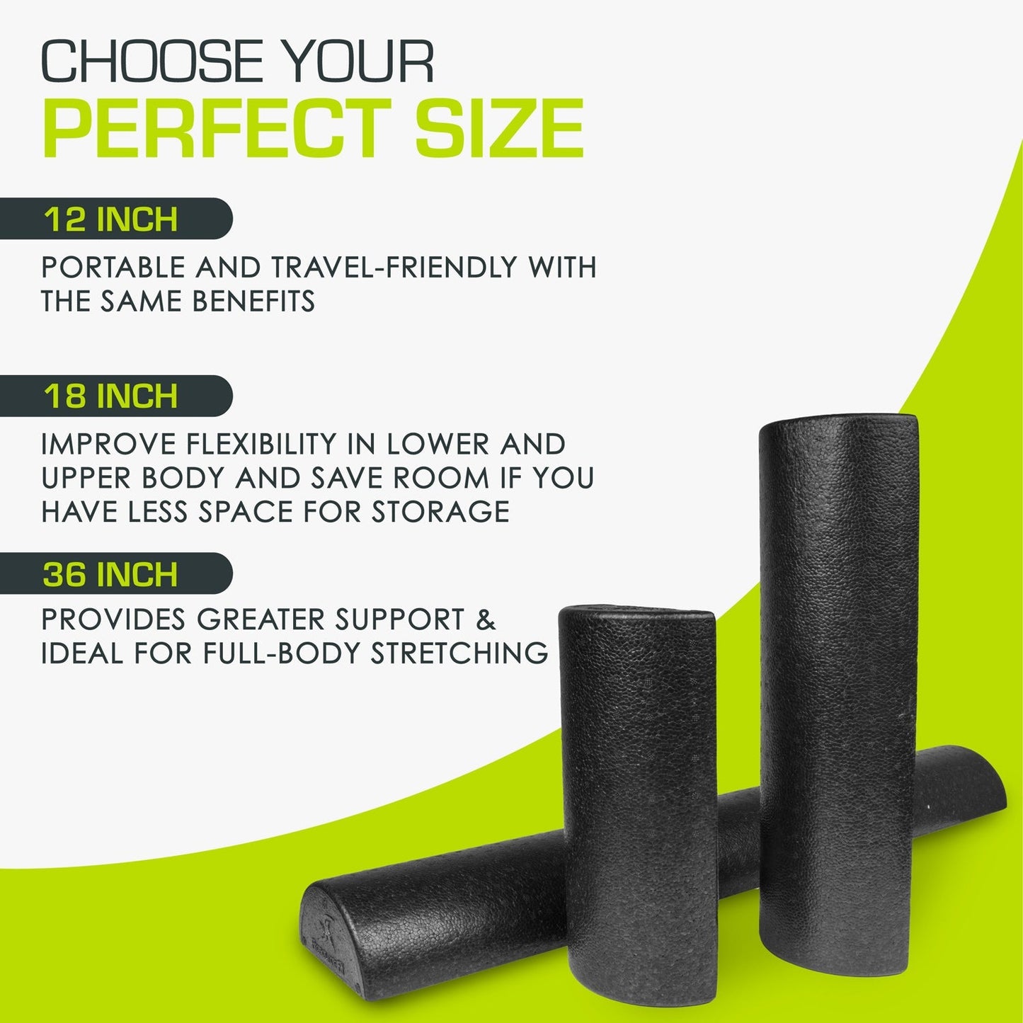 High Density Half-Round Foam Roller