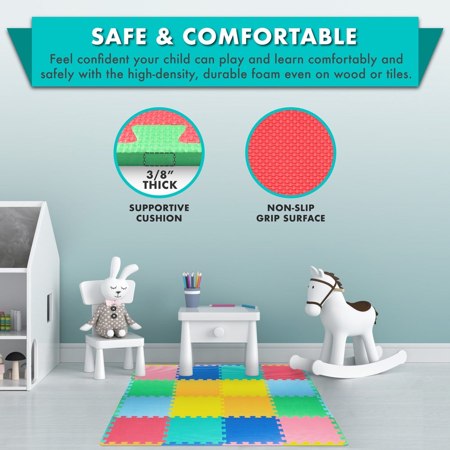 Kids Solid Floor Play Mat
