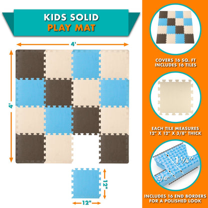 Kids Solid Floor Play Mat