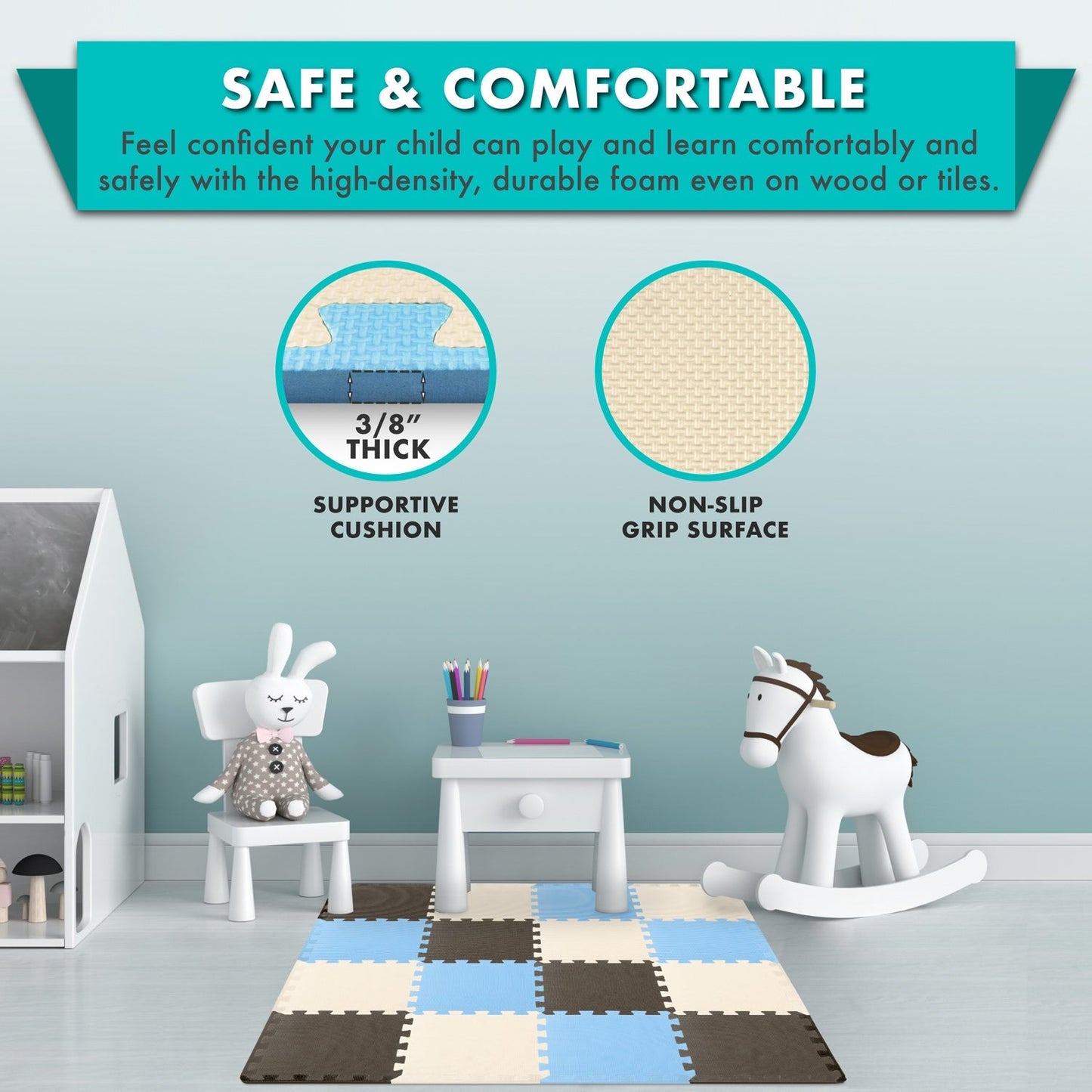 Kids Solid Floor Play Mat
