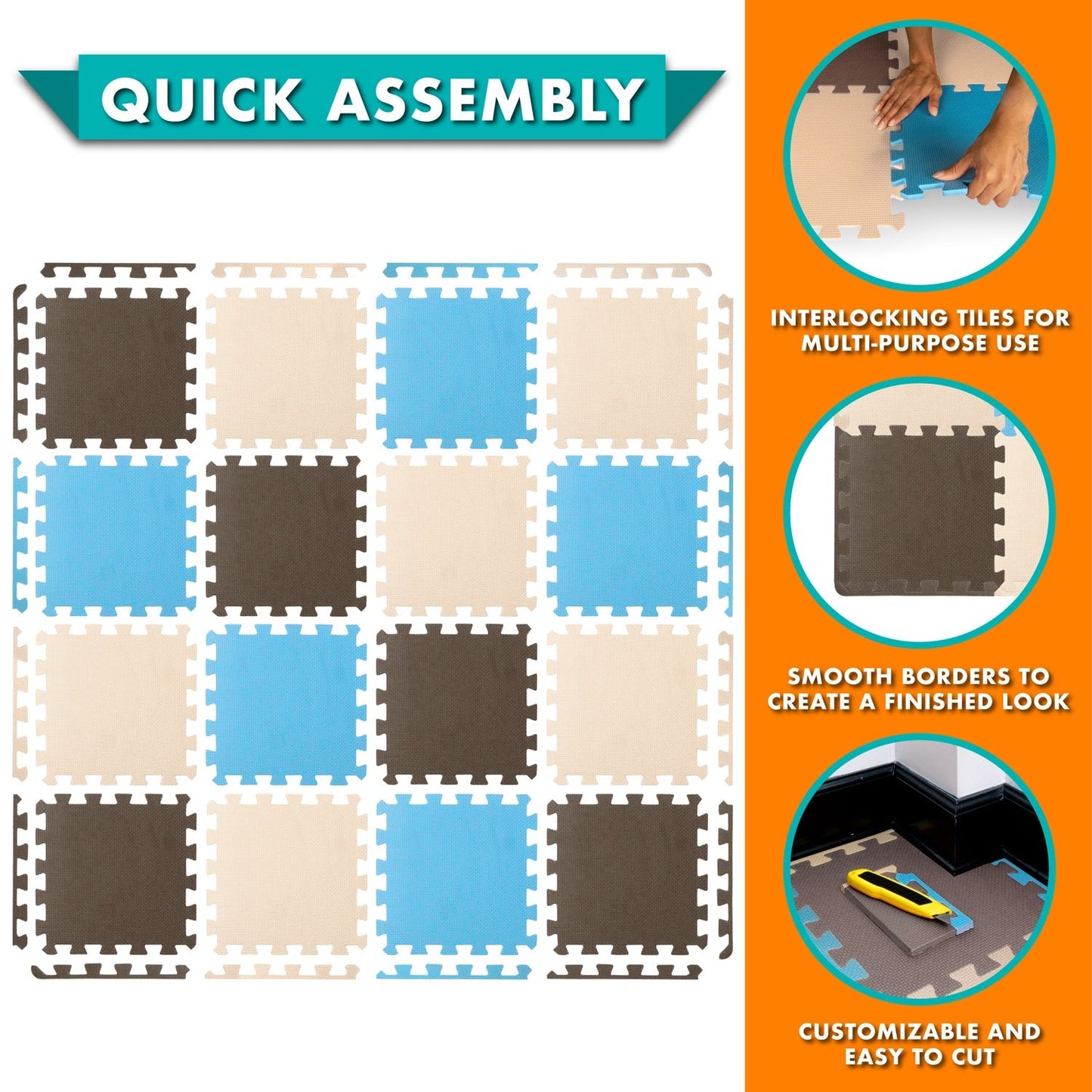 Kids Solid Floor Play Mat