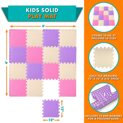 Kids Solid Floor Play Mat