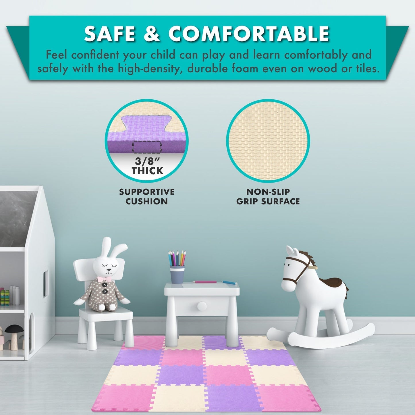 Kids Solid Floor Play Mat