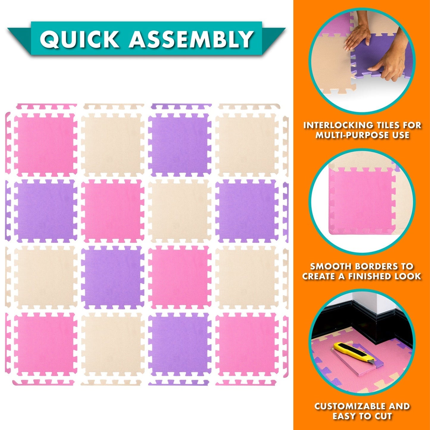 Kids Solid Floor Play Mat