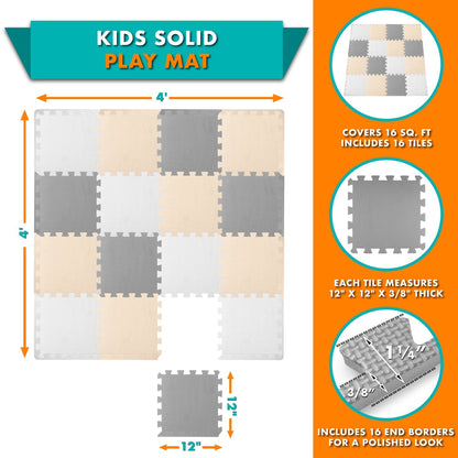 Kids Solid Floor Play Mat