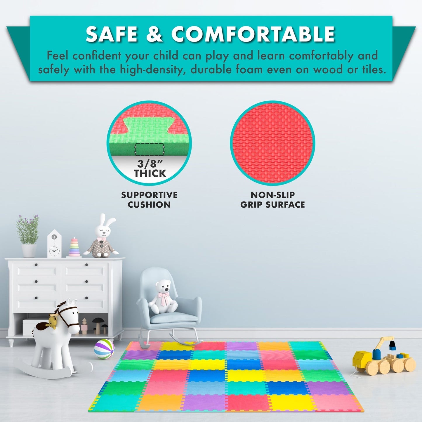 Kids Solid Floor Play Mat