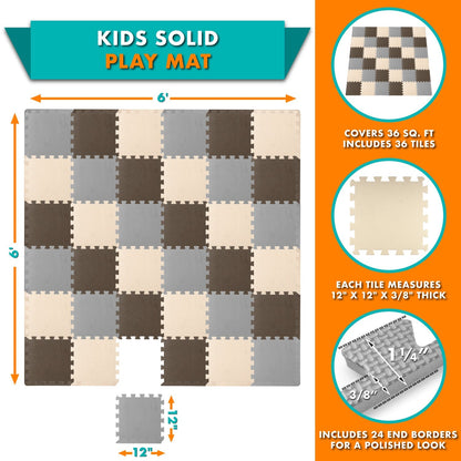 Kids Solid Floor Play Mat
