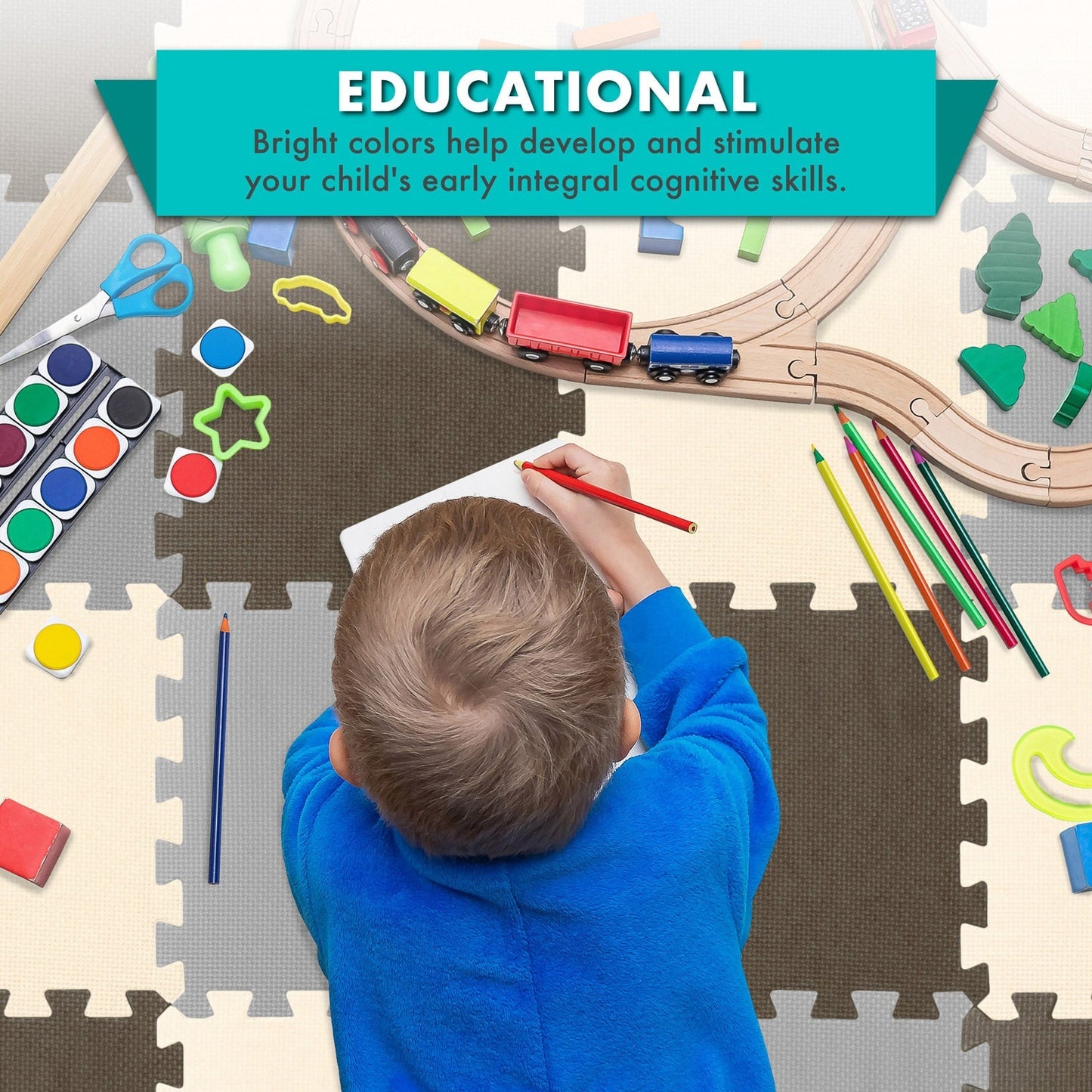 Kids Solid Floor Play Mat