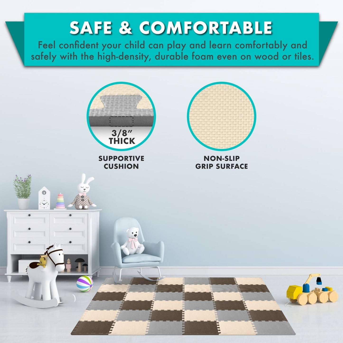 Kids Solid Floor Play Mat