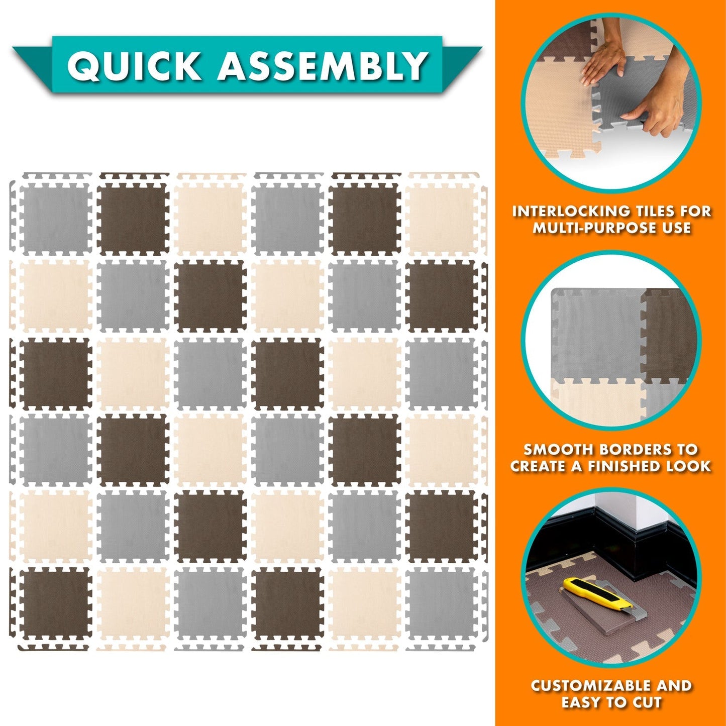 Kids Solid Floor Play Mat