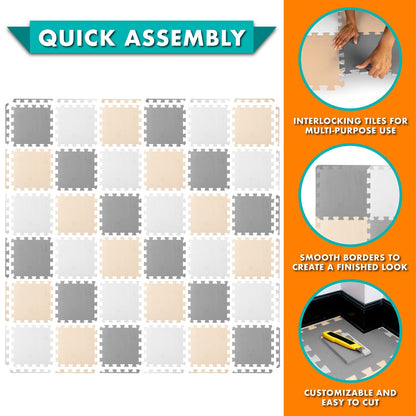 Kids Solid Floor Play Mat