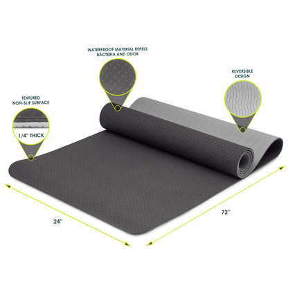 Natura TPE Yoga Mat 1/4-in