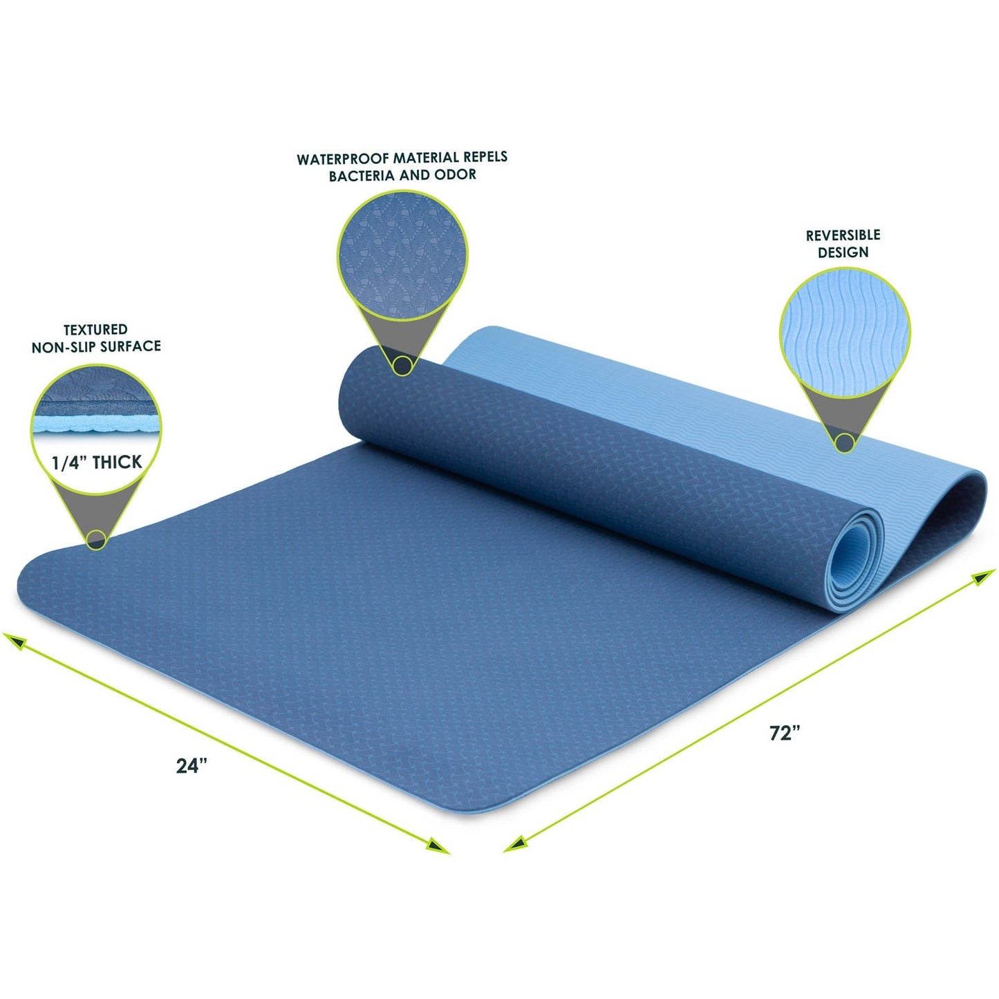 Natura TPE Yoga Mat 1/4-in