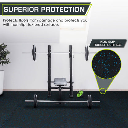 Rubber Top Exercise Puzzle Mat 1/2-in