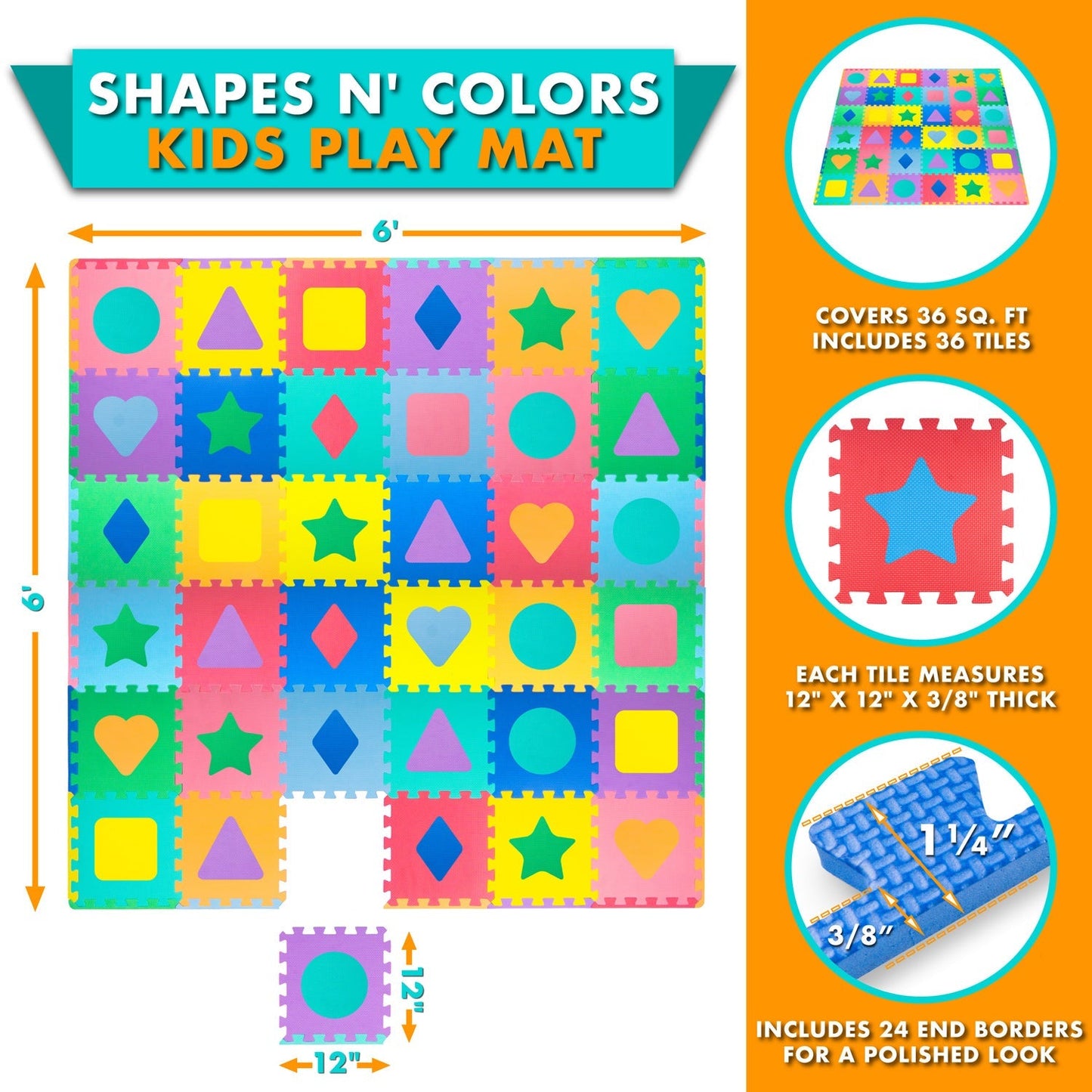 Kids Shapes & Colors Play Mat