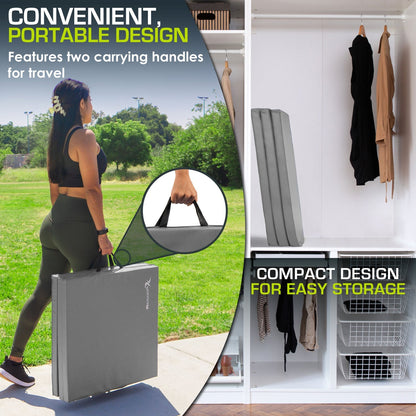 Tri-Fold Folding Exercise Mat 6x2x1.5