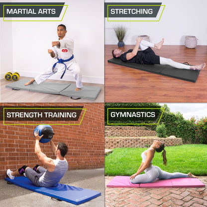Tri-Fold Folding Exercise Mat 6x2x1.5