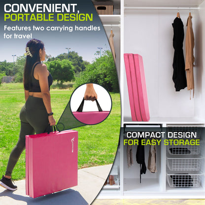 Tri-Fold Folding Exercise Mat 6x2x1.5
