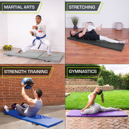 Tri-Fold Folding Exercise Mat 6x2x1.5