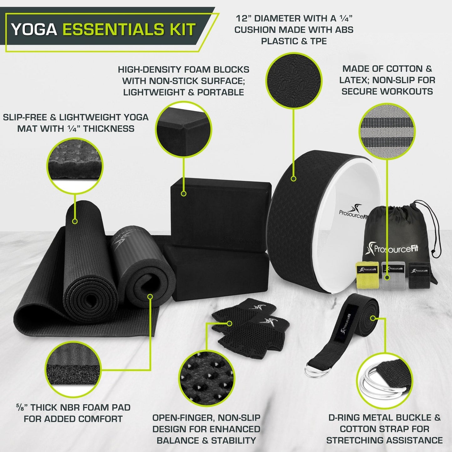 7-Piece Yoga Starter Set