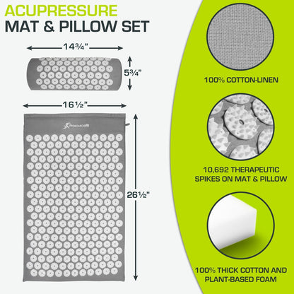 Acupressure Mat and Pillow Set